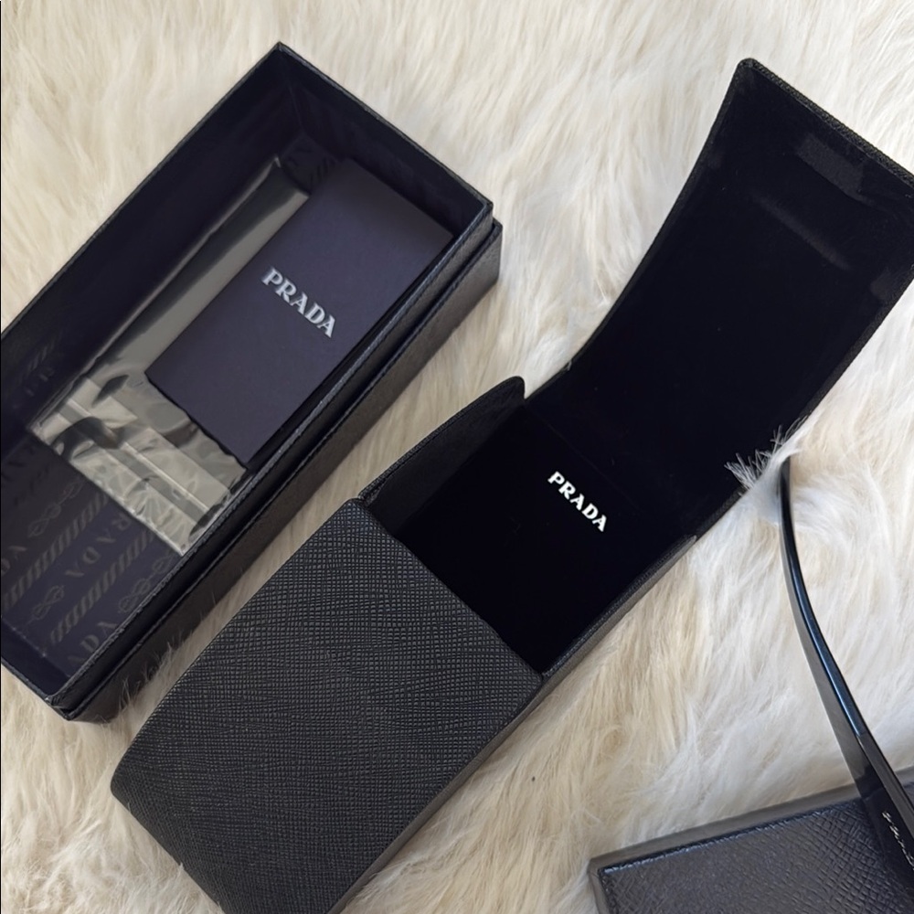 Prada Black And Blue Rectangular Sunglasses - image 3